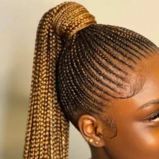 Cornrows on Natural Hair | With Extensions