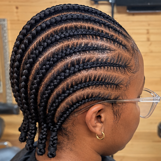 Cornrows on Natural Hair | No Extensions
